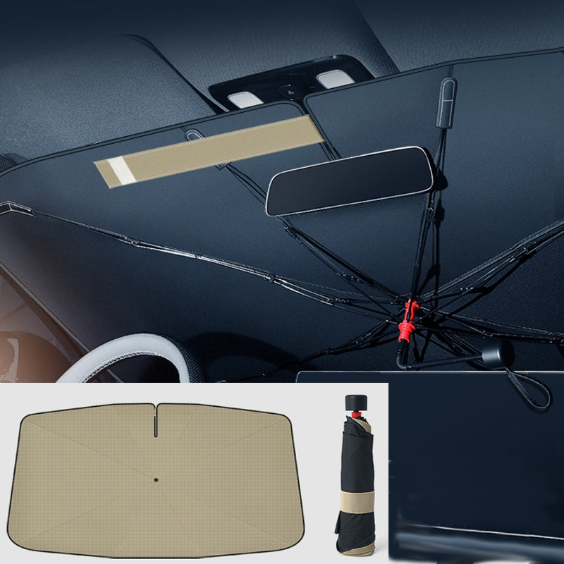 Golden Car Windshield Sunshade Sun Protection Heat Insulation Light Blocking UV Protection Car Window Umbrella