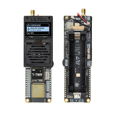 LinkMejor® T-TWR REV2.1 ESP32-S3 Walkie-Talkie Development Board L76K GNSS Module With 1.3 inch OLED PMU AXP2102 Battery Holder GPS