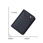 Men's Vertical Wallet Thin PU Leather Anti-magnetic Clip Wallet Simple Style Urban Daily Combination 5 Card Slots Available