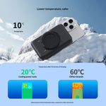 QI2 Magnetic Wireless Power Bank 20W 10000mAh Power Bank with Ice Cooling External Battery Power Supply with 1 Input & 2 Outputs Fast Charging for iPhone 17 17Pro 16 Pro Max 15 14 13 for Huawei Mate XTs for Samsung Galaxy S25 Ultra Come with Phone Stand