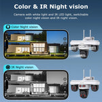 INQMEGA 9MP Tri-lens Solar Camera 4G EU Version Outdoor Wireless PTZ Color Night Vision Two-way Audio Waterproof AOV+PIR 2-in-1 Smart Home Surveillance CCTV Cameras