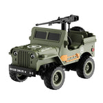 Q246 RTR 1/64 2.4G 2WD Mini RC Car Military Off-road Alloy Body LED Light Automatic Demo Mode Desktop Portable Vehicles Models Toys