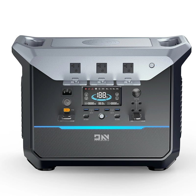 [USA Direct] DaranEner NEO2000 Portable Power Station 2000W 2073.6Wh LiFePO4 Battery UPS Power Supply AC Sockets with 1.8 Hours Fast Charging Solar Powered Generator for Outdoors Camping Travel RV Home Use Emergency