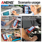 LinkMejor 628A Multimeter Tester 6000 Count True RMS Digital Rechargeable AC DC Voltage Current Capacitance Resistance NCV Auto-ranging High Definition Screen Adjustable