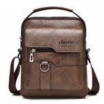 Men's Fashion PU Leather Shoulder Bag, Large Capacity Retro Business Crossbody Bag For Men Handbag Messenger Bag Waist Bag Office Use Bag Casual Day Bag, Multi-pocket Large Capacity, Waterproof and Wear-resistant