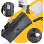 Xmund 3-in-1 Waterproof Bicycle Pannier Backpack 23L IPX6 Roll Top Convertible Laptop Bag