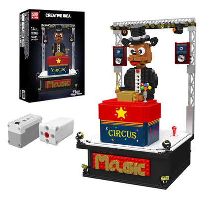 Mould King 10240 for Pluto Magic Show Magician Stage Model Dynamic Creative MOC Toys Building Block Brick Assembly Kit Kids Christmas Birthday Gift