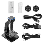 LinkMejor 315W HD 2000X WIFI Digital Microscope Dual Lens USB Microbiological Observation Industrial Microscopes Profession Welding Video Magnifier for Android IOS PC