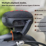 LinkMejor Bike-specific Wireless Speaker  45mm Large Horn HiFi Sound bluetooth V5.3 Waterproof Fashion Portable Mini Outdoor Speaker with FM Radio for Cycling Riding Hiking
