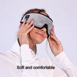 3D Wireless Sleep Mask with Bluetooth 5.2 Type-C Charging Cable Inside Breathable Light-blocking Phone Calls Music Eye Mask for Men Women