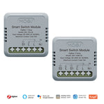 LinkMejor Tuya Zigbe Intelligent Switch Module Portable Home Automation DIY Switch Compatible with Alexa Google Assistant