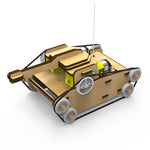 Wooden Remote Control Tank Assembly Kit DIY Set Children's Science Discovery Experiment Tools Toys