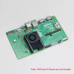 DC5V Cooling Fan Heatsink 8000RPM PWM Speed Adjustable Active Radiator Cooler with Thermal Pads for Raspberry Pi CM5/CM4