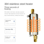 3000W/3800W Electric Instant Tankless Water Heater 304 Stainless Steel IPX4 Waterproof Compact Design US/EU Plug Quick Heating for Kitchen Washbasin