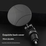 LinkMejor Round Bicycle Rearview Mirror 360° Adjustable Folding HD View Bike Glass Reflective Mirror for 16-22mm Handlebars