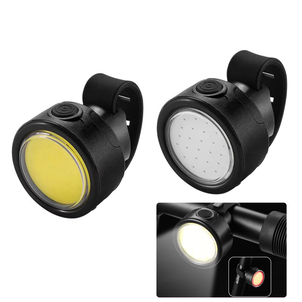 LinkMejor 100LM Mini Bike Headlight Taillight 200mAh Type-C Rechargeable 3 Modes Adjustable Warning Bicycle Light for MTB Night Riding Safety