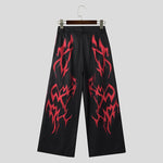 LinkMejor Mens Solid Color Gradient Pattern Pant Comfortable Button Zipper Wide Legged Long Trousers for Men