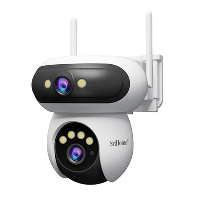 LinkMejor SH062 8MP Dual Lens Outdoor Security Camera PTZ Wireless AI Human Motion Auto Tracking Full Color Night Vision Two Way Audio IP66 Waterproof Smart Home Monitoring Cameras