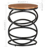 End Table 15.7"x15.7"x20.5" Solid Acacia Wood