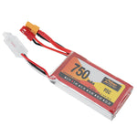 LinkMejor 7.4V 750mAh 95C 2S LiPo Battery XT30 JST Plug for RC Drone