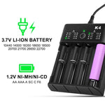 [USA Direct] K4 4-Slot with USB Port Universal Rechargeable Li-ion Battery Charger for Flashlight RC Toys Home Tools Batteries Cell