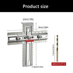 LinkMejor Stainless Steel Drawers Handle Locator Jig Woodworking Hardware Drilling Guide for Cabinet Doors Handle Installation