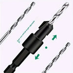 6.35mm 1/4 Inch Shank Countersink Drill Bit Woodworking Counterbore Hole Drill Bit Adjustable Depth Stop