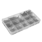 730pcs M3 Carbon Steel Socket Head Cap Screws With Flat Washers Nuts Male Wrench