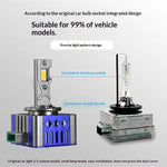 D1S D3S LED Headlight Bulbs 70W 15400LM 6500K CANbus Ready Plug-in-Play Conversion Kit