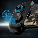 D8+ Mobile Game Stretching Controller Wired bluetooth Gamepad with Hall Joystick and Hall Trigger 6-Axis Gyro Vibration Trubo Function for Switch Android iOS PC Universal Adjustable Phone Gamepad