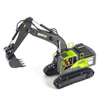 HuiNa Toys 1661 RTR 1/18 2.4G 13CH RC Excavator Alloy Bucket Engineering LED Light Spray 680° Rotation Remote Control Vehicles Models