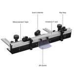 LinkMejor Wnew Woodworking Router Table Fence Aluminium Profile Fence System 700mm with Sliding Brackets Bit Guard