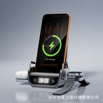 K11 15W 4-in-1 Desktop Wireless Charger with Phone Bracket & Timing Display Function Fast Wireless Charging Stand for Smart Phones for 17 17Pro 16 Pro Max 15 14 for Xiaomi 17pro for Huawei Mate XTs for OPPO for VIVO for Apple Watch for Airpods