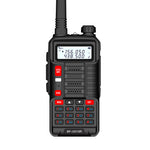 LinkMejor BF-UV10R Plus 10W 4800mAh UV Dual Band Two-way Handheld Radio Black Walkie Talkie 128 Channels LED Flashlight USB Rechargeable Outdoor Hiking Intercom