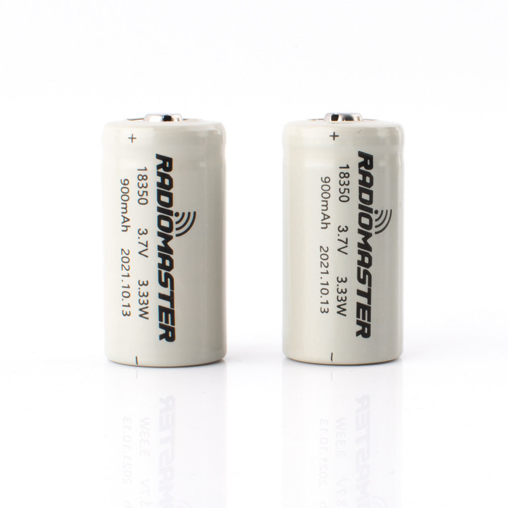 2Pcs RadioMaster 3.7V 900mah 18350 Rechargeable Lithium Battery Pack for Zorro Radio Transmitter