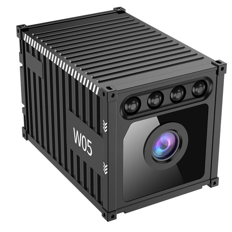 W05 Wireless WiFi Camera 1080P HD Night Vision 130° Wide Angle AI Motion Infrared Invisible 800mAh Battery Long Life WiFi Action Camera