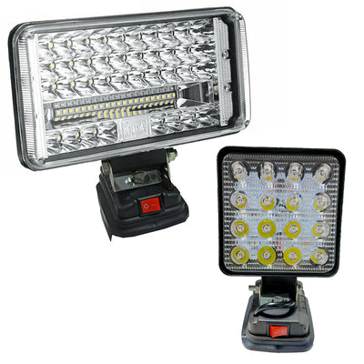 1000LM LED Work Light Energy Efficient  Portable for Outdoor Camping Shops Car Repair Suitable for 18V-20V Mak Battery Rechargeable 16/48 Lamp Beads Option