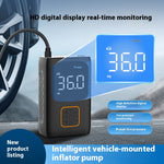 150 PSI Portable Smart Car Air Pump Intelligent Cordless Digital Display Car Tire Inflation Electric Vehicle Tire Air Pump for  Bicycle Bike Ball