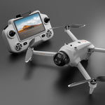 LinkMejor YL059 GPS 5G WiFi FPV with 4.5inch LCD Screen Controller Voice Prompts 720P HD Dual Camera Servo Gimbal Lifting Obstacle Avoidance One-Key Airdrop Brushless Foldable RC Drone Quadcopter RTF