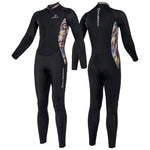 LinkMejor Men Full Body Dive Skins Wetsuit UPF50+ Sun Protection Quick-drying One-piece Long Sleeve Diving Top Pant Front Zip High Elastic Thin Snorkeling Clothes for Surfing Swimming