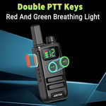 2Pcs LinkMejor AI-D1 Walkie Talkies UHF 400-470MHz Dual PTT Ultra Slim Type-C Rechargeable LED DisplayVOX Wireless Frequency Copy Two-way Ham Radio