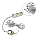 LinkMejor Work Light Magnetic Base 30 LinkMejor Beads 2W AC 110 220V Flexible Gooseneck Lamp for Drill Press Sewing Machine Workshop Lighting