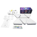Elfeland 6Pack RGBIC Triangle Quantum Light Panels DIY Splicing Wall Lights with Music Sync APP & Remote Control Gaming Atmosphere Lamp