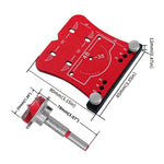 35mm Woodworking Hinge Hole Opener Punch Tool with Punch Locator and Limiting Frame Premium Aluminum Alloy for Quick Precise Drilling and Mounting of Hinges Versatile Application