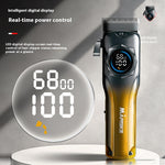LinkMejor Professional Hair Clipper Stainless Steel Blade Sharp Cutting High Power Low Noise LED Digital Display Rechargeable Adjustable
