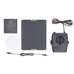 10W Solar Heater Monocrystalline 220x180mm Portable Camping Heater with Dual USB Ports Waterproof DC Head and Battery Box for Outdoor Use
