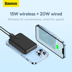 LinkMejor 20W 10000mAh Magnetic Mini Wireless Fast Charge Power Bank for iPhone 13 Pro Max for Samsung Galaxy Note S21 ultra Huawei Mate40 OnePlus 8 Pro