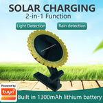 Tuya Smart Zigbe Sunlight Rain Sensor Solar Charging Real-time Rainwater Detector Smart Life App Controlled for House Outdoor