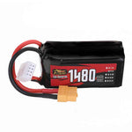 LinkMejor Power 11.1V 1480mAh 130C 3S LiPo Battery XT60 Plug for RC Drone