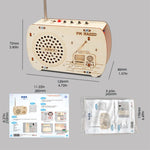 DIY Handmade Wood Radio Kit Educational STEM Electronic Learning Toy Radio for Assembly Scientific Experiment